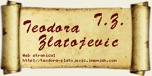 Teodora Zlatojević vizit kartica